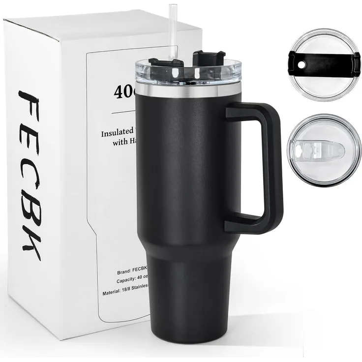 Thermobecher 1,2L mit Strohhalm und