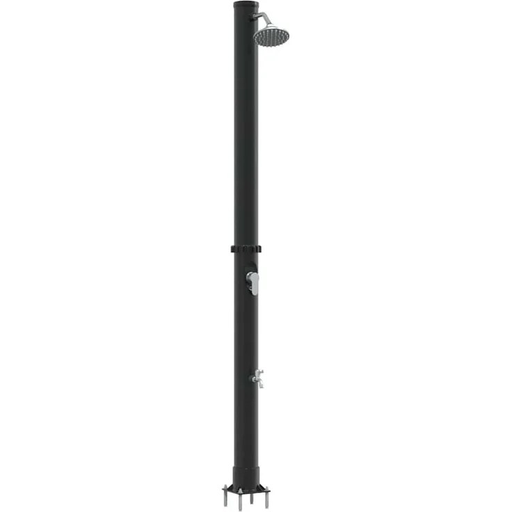 vidaXL Außen Solardusche Schwarz 217 cm PVC und Aluminium 42003412 – Bild 3