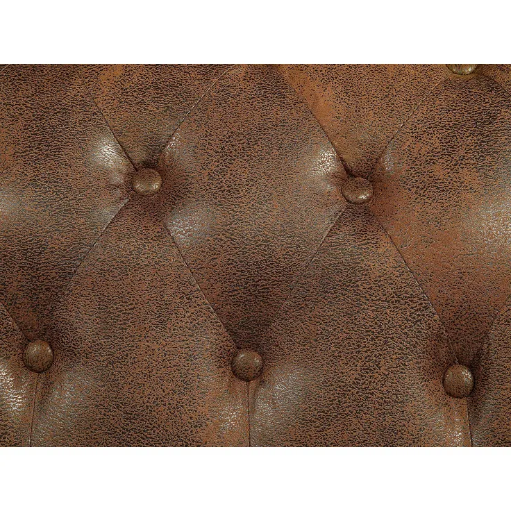 Vente-unique - CHESTERFIELD Sessel StoffStoff Braun - B 78 cm x H 72 cm x L 82 cm – Bild 6