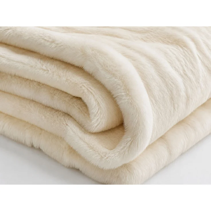 Flanell-Kuscheldecke extra warm Weiß 2 x 2.3 m – Bild 3