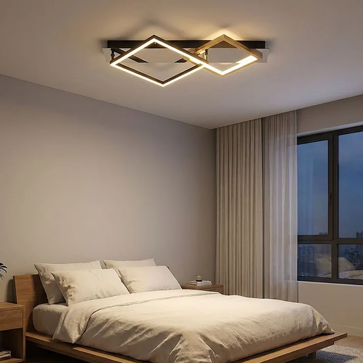 LED Deckenleuchte LESINA, Aufbau, Chrom, Metall, Aluminium, L 59 cm – Bild 3