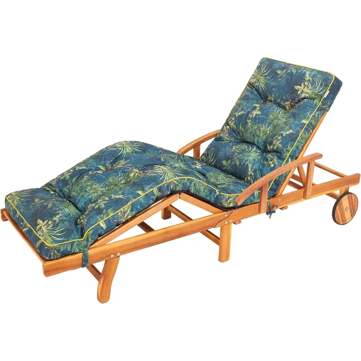 Bjird Liegenauflage, Polyester grüne Wiese, 200 x 55 x 8 cm – Bild 1