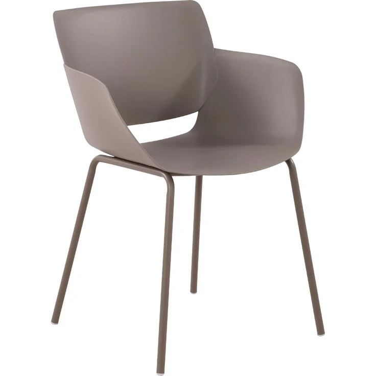 CLP Sitzgruppe Velvena Set Tisch Velva Stühle Alpena wetterfest und UV-beständig,taupe 4 Stühle – Bild 7