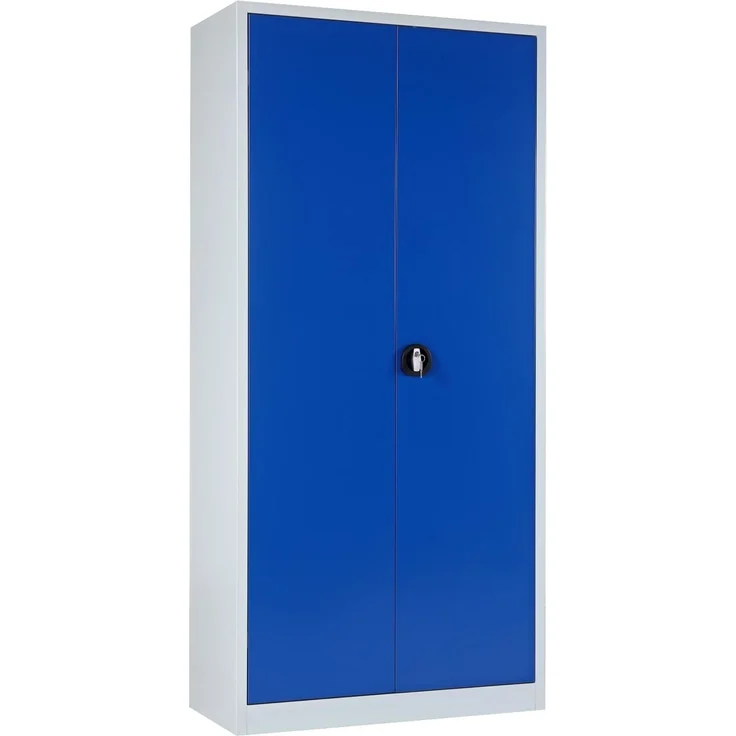 Putzmittelschrank, 92x195x42cm, grau/blau – Bild 6