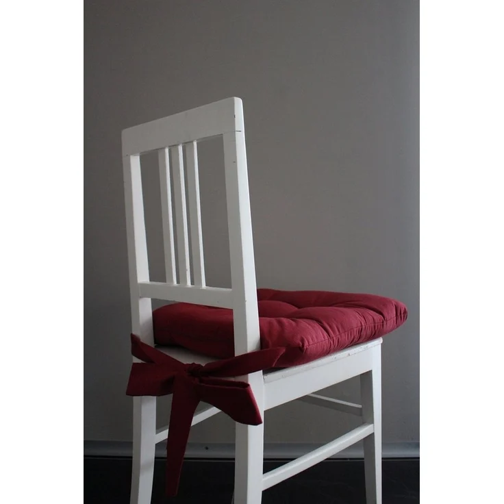 MAGMA Stuhlkissen Sitzkissen FINO Schleifenband Auflage - ca. 42cm x 46cm x 7cm - 2er Set rot – Bild 3