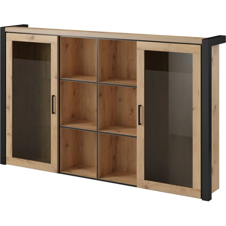 Esszimmer Buffetschrank Set ACCRA-83 in Taurus Eiche Nb. mit LED Beleuchtung, B/H/T: ca. 180/200/41 cm – Bild 5