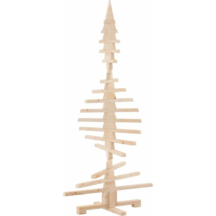 vidaXL Holz-Weihnachtsbaum zur Dekoration 150 cm Massivholz Kiefer 4103971 – Bild 6