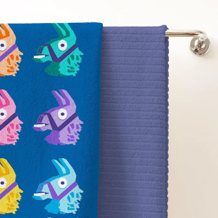 BERONAGE Strandtücher Fortnite Badetuch Lama 75x150 cm, 100% Baumwolle (1-St), Frottee in Velours-Qualität – Bild 3