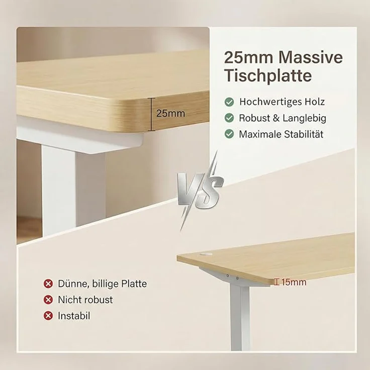 Devoko Höhenverstellbarer Schreibtisch 180x80 cm elektrisch, Höhenverstellung 71-121 cm mit Smart Control, 120 kg Tragkraft, für gesundes Arbeiten – Bild 4