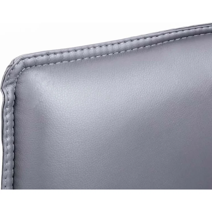 DELUKE® 2er Set Besucherstuhl SEATTLE - 92x56x60cm, Grau Kunstleder Metall in Chromoptik Gestell Konferenzstuhl Wartezimmerstuhl – Bild 5