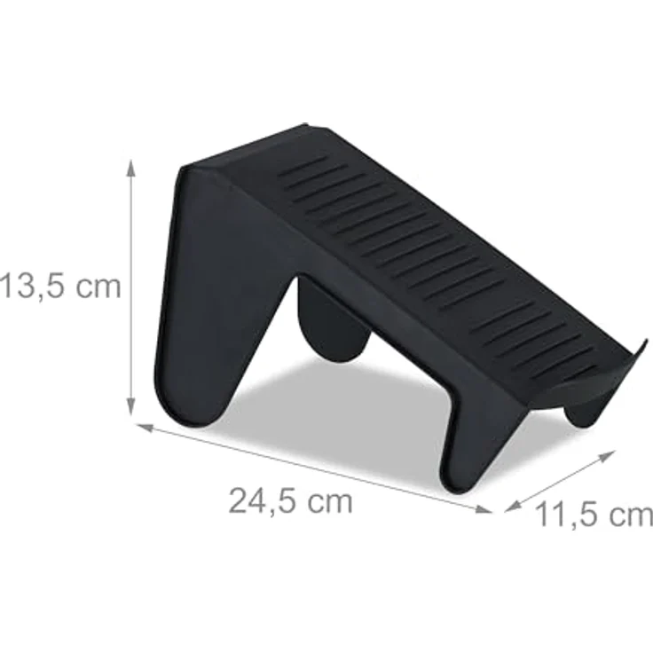 Relaxdays Schuhhalter 12er Set, rutschfeste Schuhablage für Schuhe bis Größe 39, Kunststoff, schwarz – Bild 4