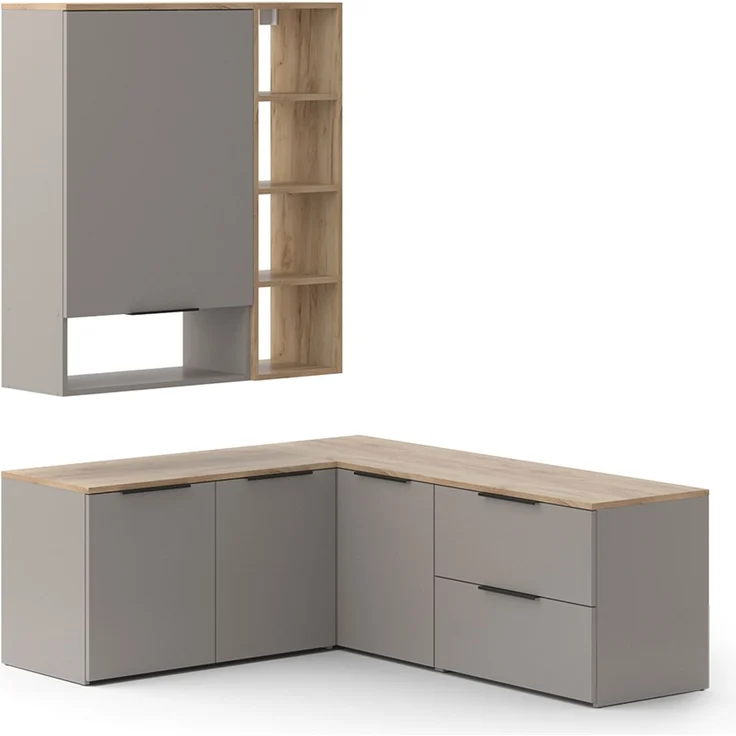 Wohnwand Wido Greige 5 Teile Vicco – Bild 1