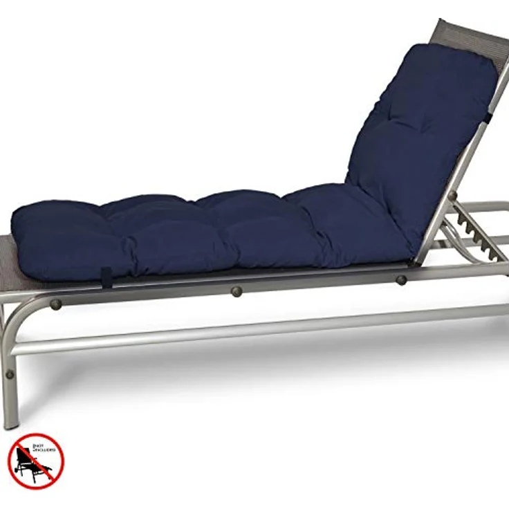 Beautissu Rollliegen Auflage Flair RL Dunkelblau, 190 x 60 x 8 cm – Bild 6