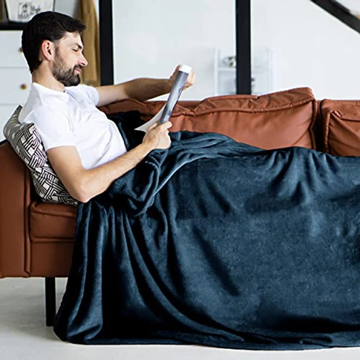Wohndecke Kuscheldecke super weich & flauschig – warme Fleecedecke, Gräfenstayn, warme Wolldecke, Sofadecke & Tagesdecke - Überwurf Sofa, Couch – Bild 3
