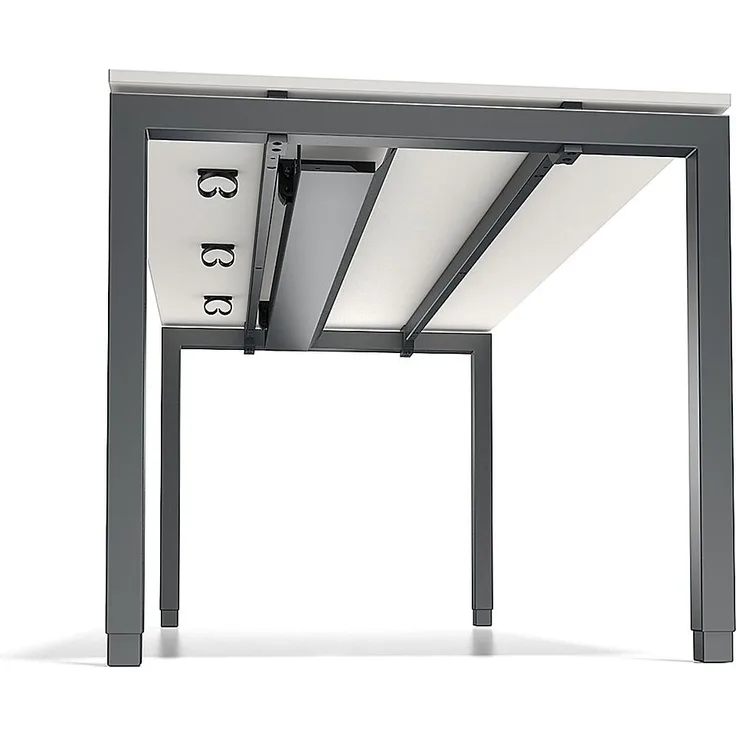 BISLEY Cito Kabelkanal für Schreibtisch B 800 mm, Metall, 334 Anthrazitgrau, 1.5 x 6.5 x 0.7 cm
