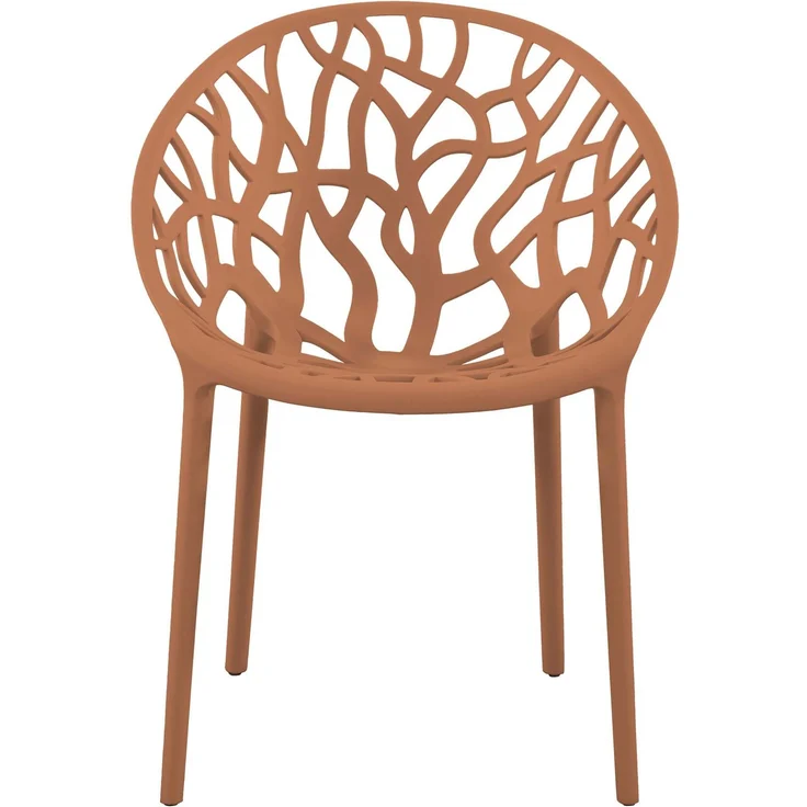 CLP 2er Set Gartenstühle Hope mit Lehne stapelbar wetterfest UV-beständig bis 150 kg,terracotta – Bild 4