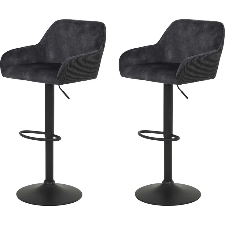 2er Set Barhocker Dollie - Anthrazit