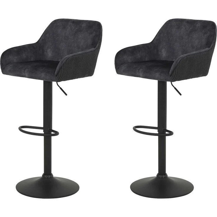 2er Set Barhocker Dollie - Anthrazit – Bild 1