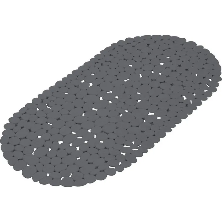 One Home Badematte Steinoptik, mit Saugnäpfen, PVC, abgerundetes Rechteck, rutschhemmender Rücken