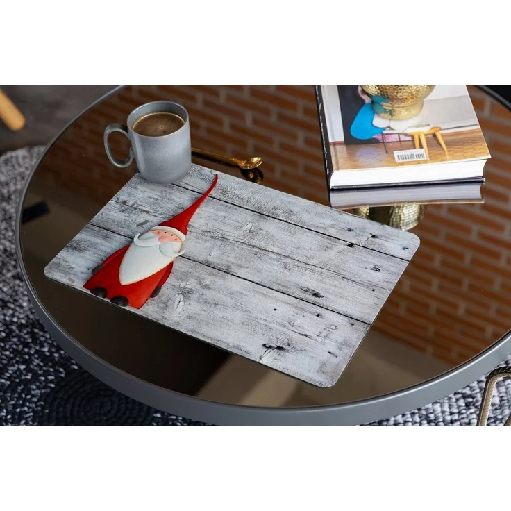 matches21 HOME & HOBBY Platzset Abwaschbare Tischsets 8er Set Weihnachten Nikolaus Holz-Optik, (8-St), Platzsets als Tisch-Untersetzer und Tisch-Deko für Esstisch Teller – Bild 2