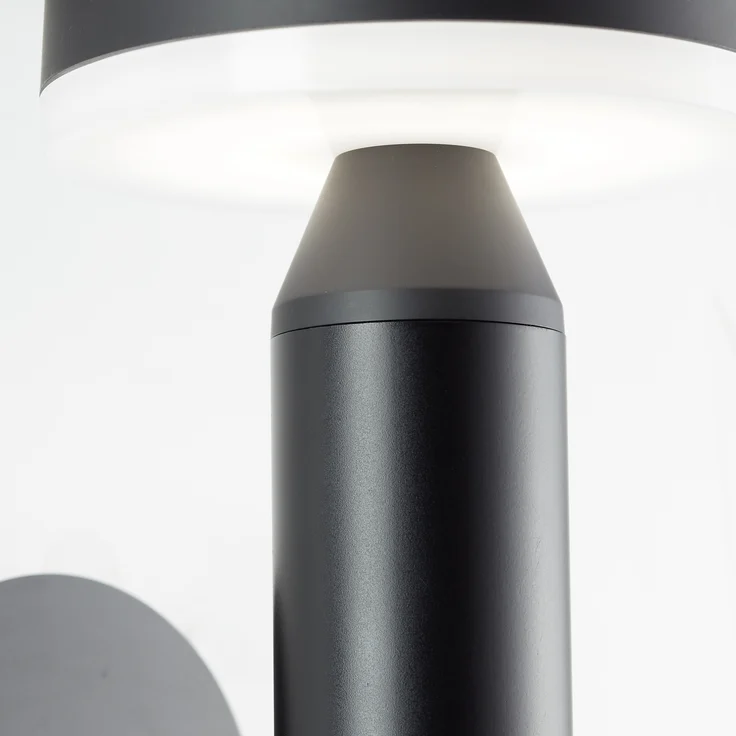 Brilliant LED Außen-Wandleuchte Magua LED Außenlampe mit Solar, 20 cm, 350 lm, 4000 K, Metall, schwarz – Bild 6