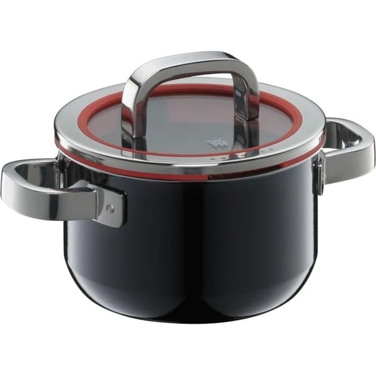WMF Kochtopf Functional, Fusiontec (Schwarz, 1-tlg, 16cm), mit Glasdeckel