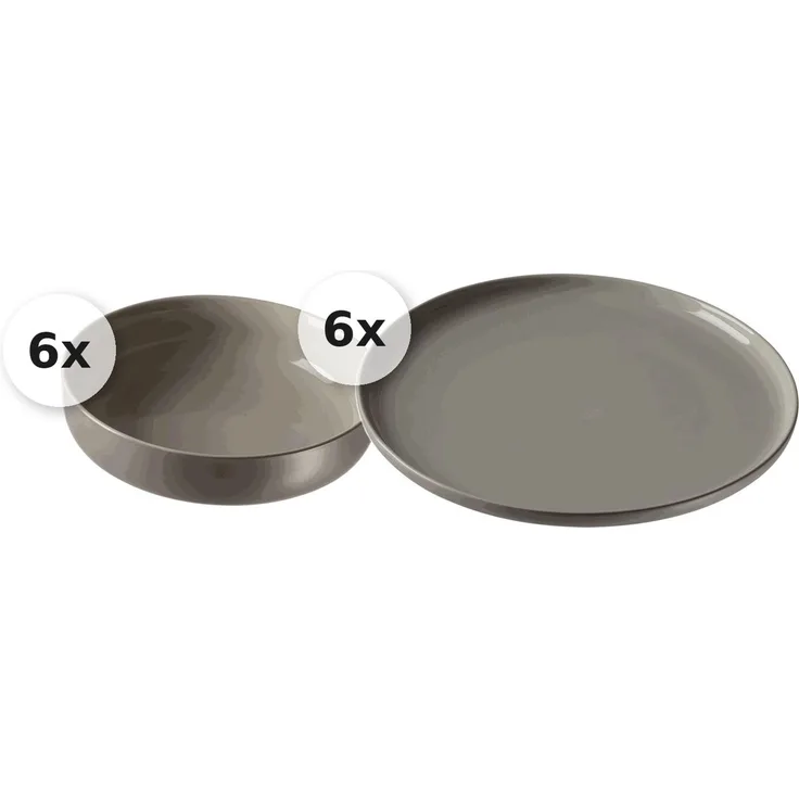 Tafelservice 12 tlg. Jasper taupe