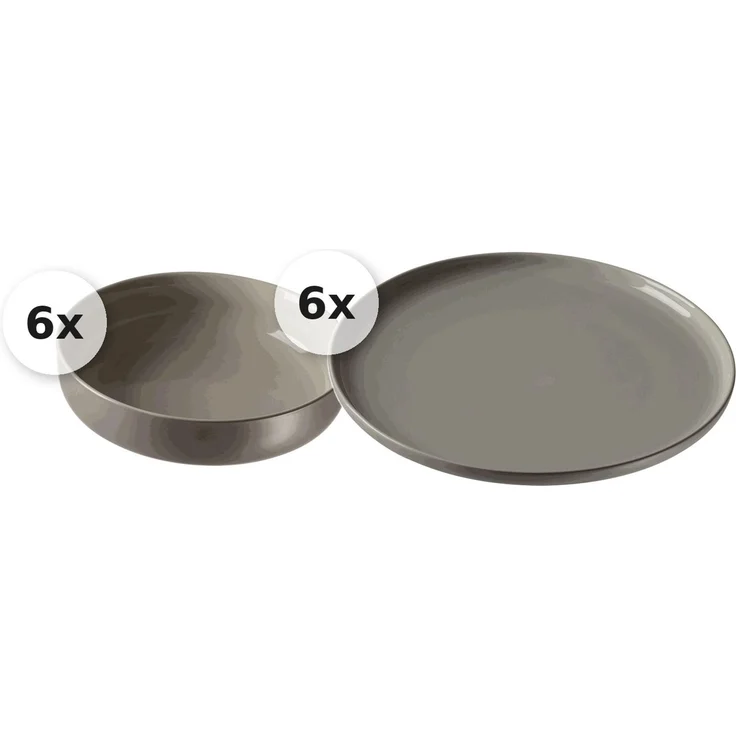 Tafelservice 12 tlg. Jasper taupe