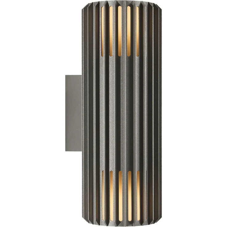Nordlux up down Wandleuchte Aludra Seaside anthrazit Alu IP54 2xE27 – Bild 1