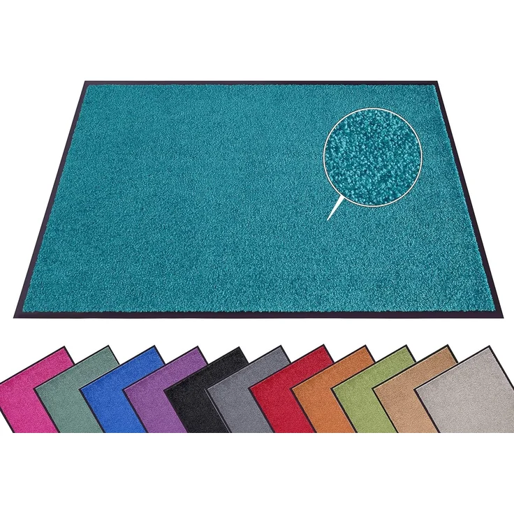 Waschbare Fußmatte Wash & Clean - petrol - 40x60x0,7cm – Bild 1