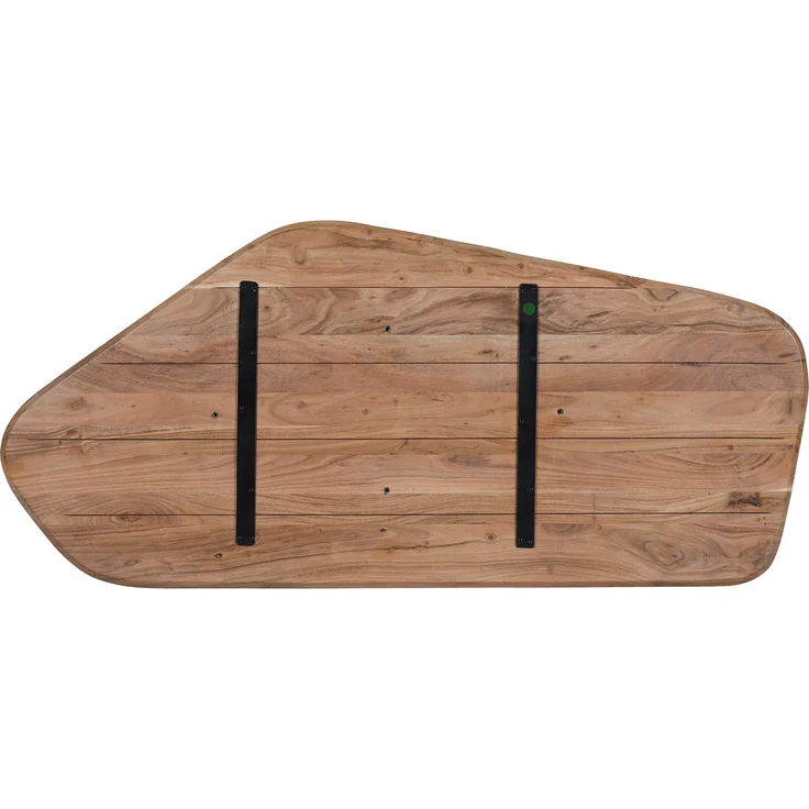 Esstisch 178 x 80 x 77 cm Akazie massiv naturfarben Schweizer Kante Spider-Gestell MILA 159467032 – Bild 7