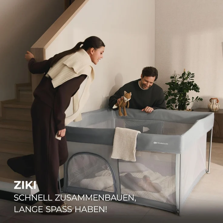 Kinderkraft Laufstall ZIKI, inkl. Tragetasche – Bild 2
