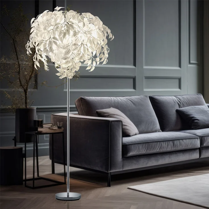 LED Blätter-Design Leuchte in weiß für den Wohnraum – Bild 3