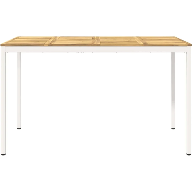 vidaXL Gartenbar-Tisch NAARDEN Weiß gewaschen 180 x 88,5 x 105 cm 901787 – Bild 3