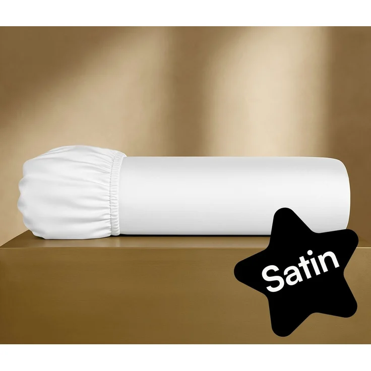 Seralino Spannbettlaken Mako Satin Spannbetttuch (100% Bio Baumwolle), 100% Bio-Baumwolle, Gummizug: rundum, Etiketten zeigen Seiten – schnelles, unkompliziertes Beziehen garantiert, Fairtrade/ GOTS zertifizierte uni Bettlaken, weich – Bild 1