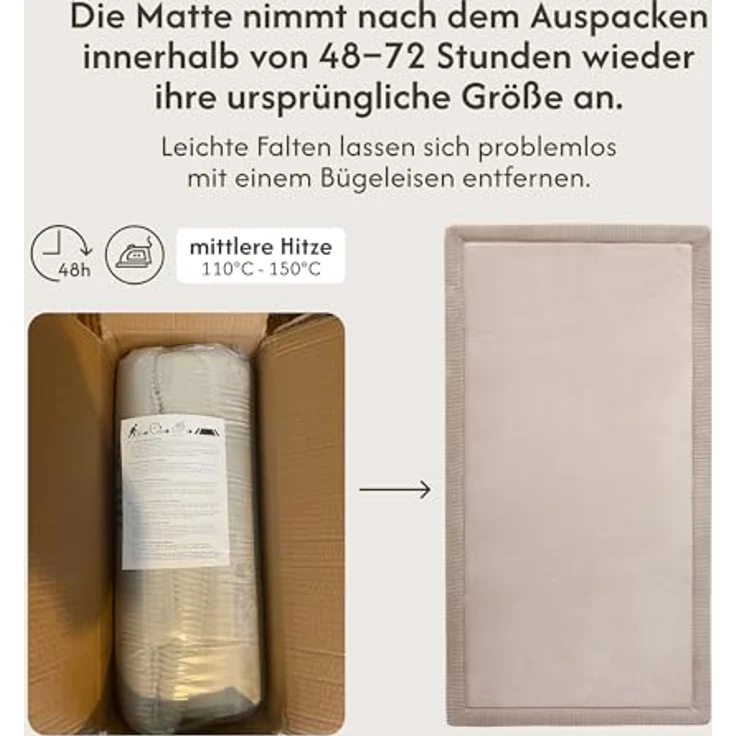 Hakuna Matte Kinderteppich mit Memory-Schaum, dicke & weiche Spielmatte 2,5 cm, Krabbelmatte, Höhe: 25 mm, Extra weich, Roll-_oder_faltbar, Hypoallergen, Schaumstoff – Bild 6