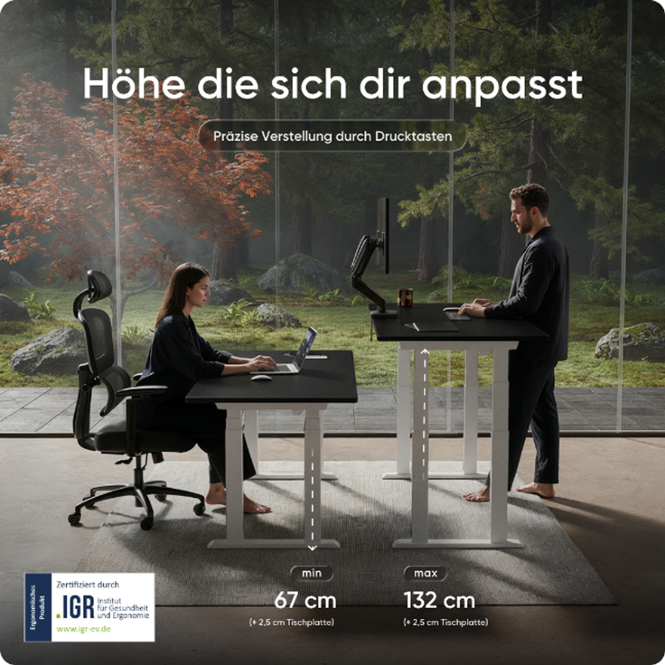Titan Schwarz / Weißes / 180 x 80 cm – Bild 5