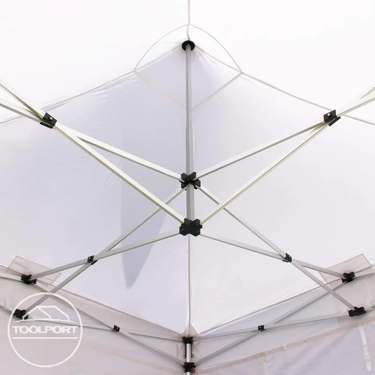 TOOLPORT Faltzelt 3x4,5 m ohne Seitenteile Faltpavillon ALU Pavillon Partyzelt in rot Polyester