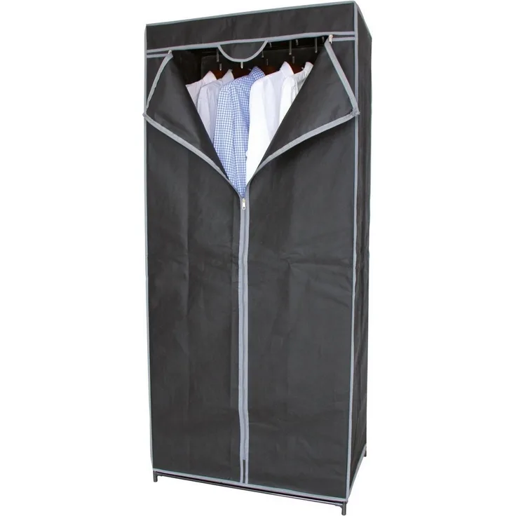 Urban Living Kleiderschrank Falt-Schrank Garderobe 70x45x160 cm LA PENDERIE mit Kleiderstange, Falt-Tür zum Hochziehen, Reißverschluss