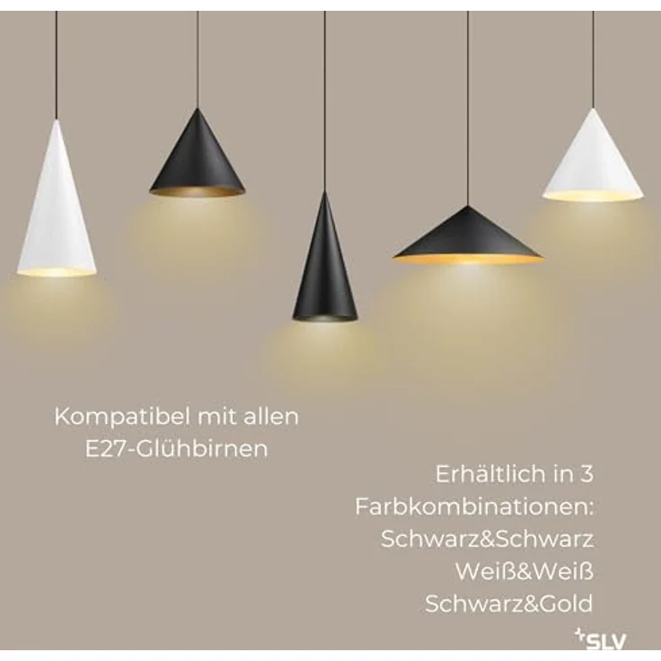 SLV MAGICO 55 Pendelleuchte E27, 180 cm Pendellänge, max. 10W, matt weiß, dimmbar – Bild 3