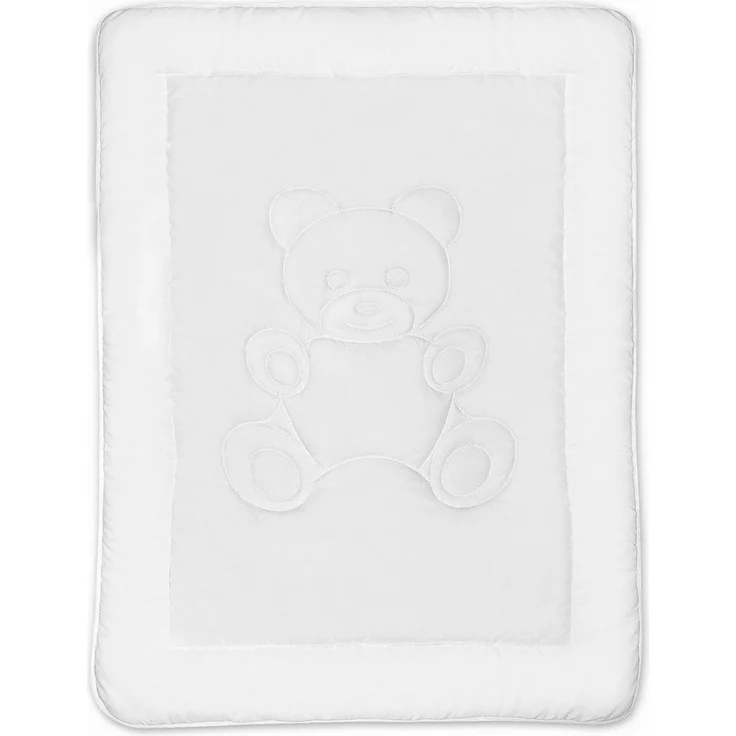 KiGATEX Babybettdecke 100x135 cm – Ganzjahresdecke mit Bärchensteppung, Füllung: 100% Polyester, weich, bei 95°C waschbar, haut- und allergikerfreundlich – Bild 5