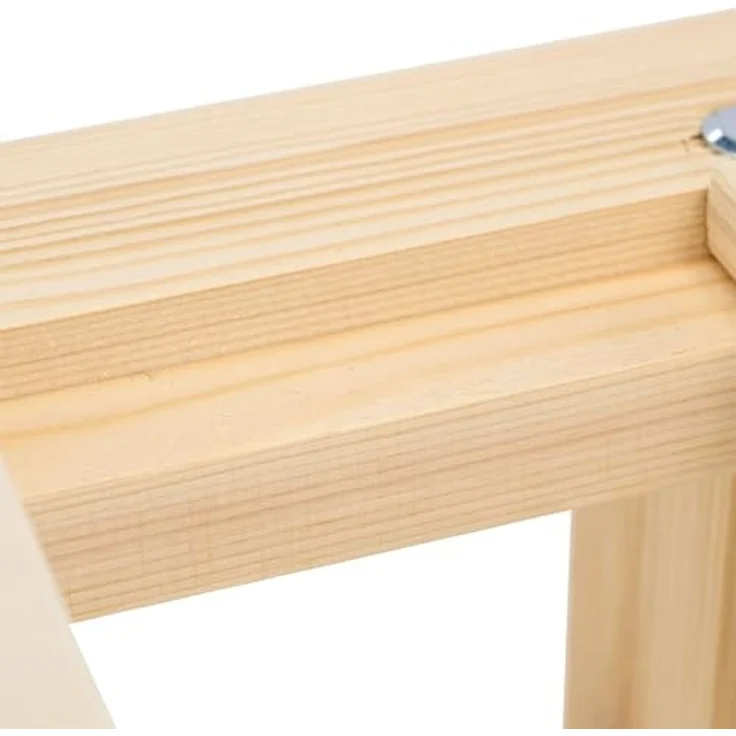 Holzbett 120x200 mit Lattenrost Doppelbett Holz Natur Bett Massiv Palettenbett Bettgestell Holzbettrahmen – Bild 7