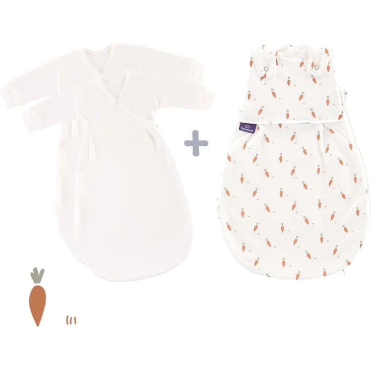Träumeland Babyschlafsack LIEBMICH 3tlg. Set Carota Größe 68/74 – Bild 3