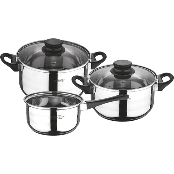 San Ignacio Topf-Set Kochtopf-Set Edelstahl Kochset "Toledo", Edelstahl rostfrei (5-tlg), ergonomischer Griff