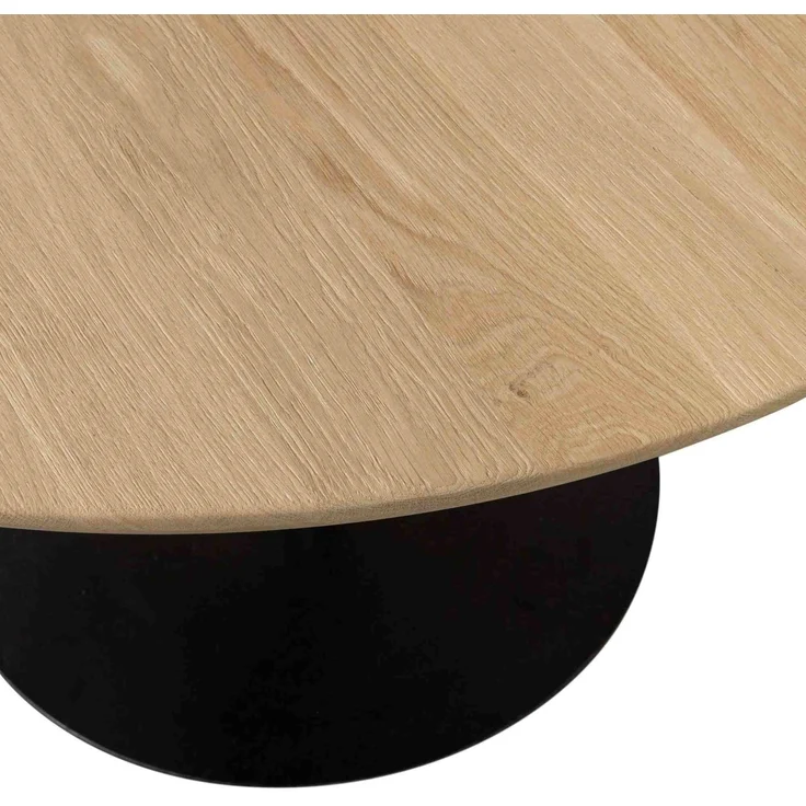 Esstisch Tablo aus Eiche FSC, modern rund mit Metallgestell, Natur, Ø120 cm – Bild 4