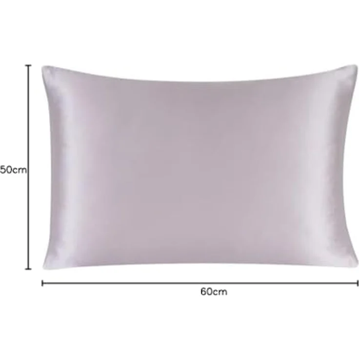 townssilk Beidseitig 100% 19mm Pure Maulbeerseide Kissenbezug für Haar und Haut Gesundheit, 1 Stück 50x60cm Größe Kissenbezug mit verstecktem Reißverschluss 600 Fadenzahl Lilacpurple – Bild 8