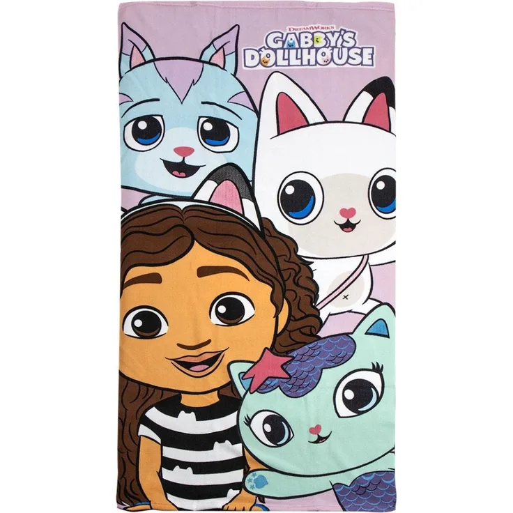 Gabby’s Dollhouse Badetuch Kinder Strandtuch 140×70 cm aus Polyester