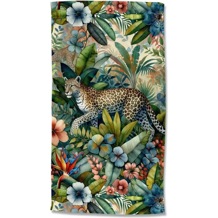 good morning Strandtuch Raza, Velours (Packung, 1-St), Mikrofaser, Velours, Strandtuch, saugfähig, leicht, 100x180