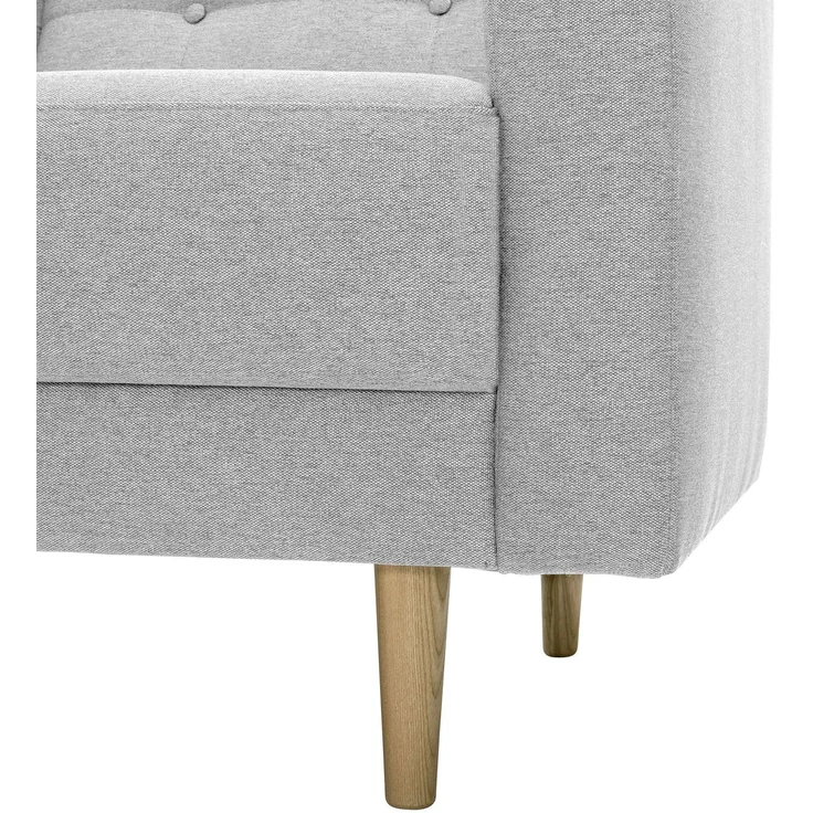 Sofa 2-Sitzer Kazia Flachgewebe hellgrau – Bild 5