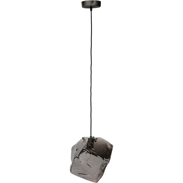 KAWOLA Hängeleuchte EDESSA Hängelampe 1-flammig Glas silber 150 x 28 x 28 cm – Bild 3